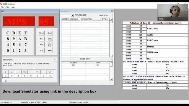 Addition of two 16 bit numbers without carry | Simulator | LORVENS смотреть онлайн