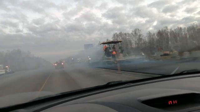 Федеральная трасса Тюмень-Омск, ялуторовский район, ремонт смотреть онлайн