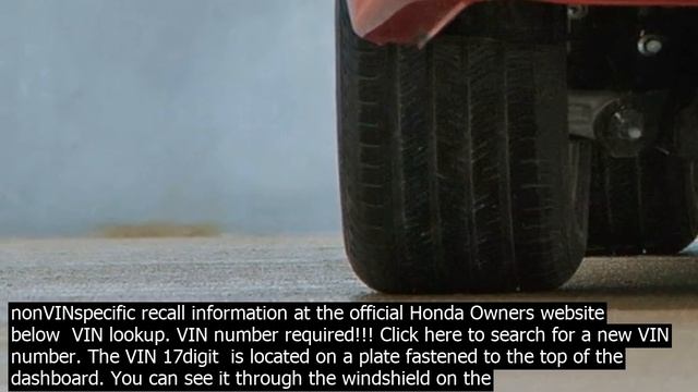 Honda recall vin lookup honda recall lookup. honda car recalls from january to march смотреть онлайн