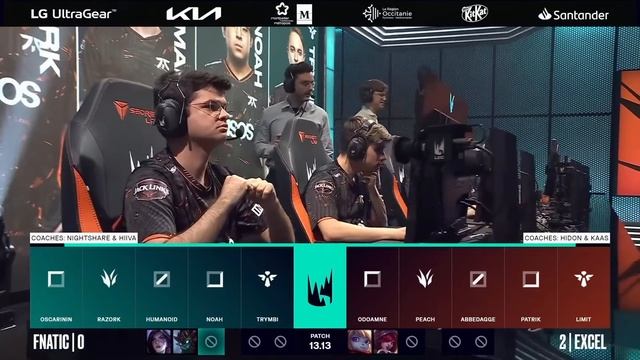 LEC sa Sa1nom SUMMER 2023 - EXCEL VS FNATIC - PLAYOFF LOWER BRACKET FINALS смотреть онлайн
