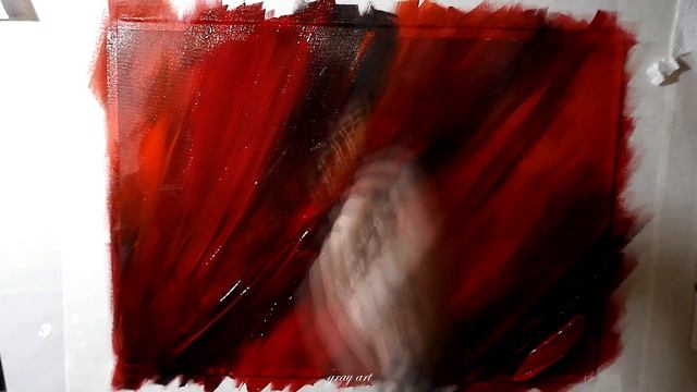 Абстракция / Абстрактная картина акрилом с поталью