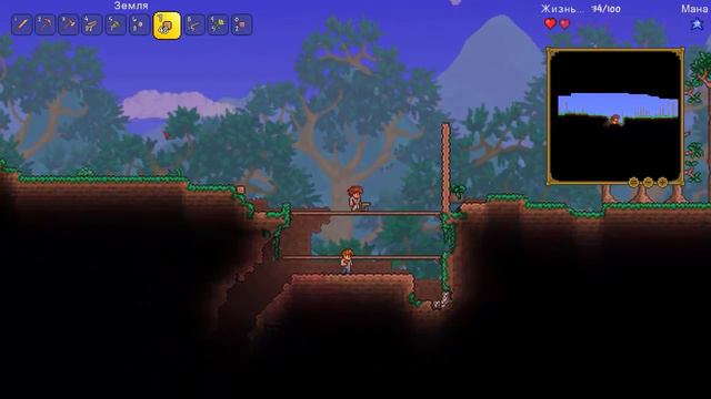 Terraria. Постройка дома. Начало #1. смотреть онлайн