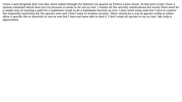 DevOps & SysAdmins: run specific perl script as root under apache смотреть онлайн