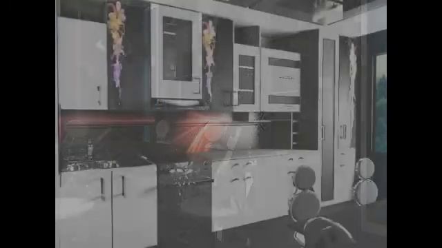 локаничный дизайн городской кухни [обои, пано, полки, мебель] смотреть онлайн