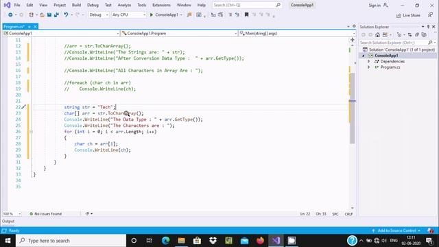 Convert String to Character Array in C# смотреть онлайн