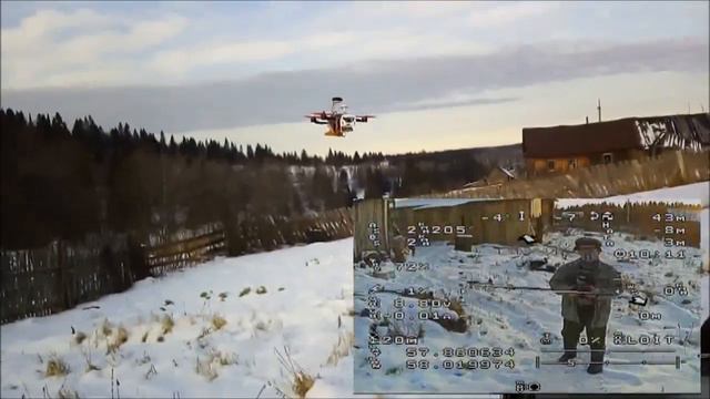 Мой квадрокоптер размера 250 с APM 2.6 - первый полет смотреть онлайн