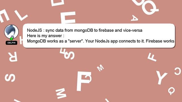 NodeJS : sync data from mongoDB to firebase and vice-versa смотреть онлайн