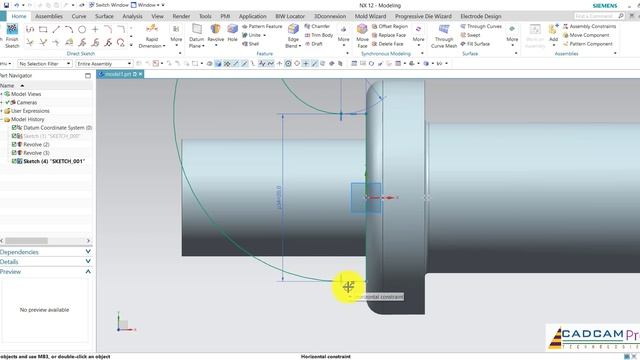 NX 12 Tutorial #3 | 3D Modeling Advanced with Swept смотреть онлайн