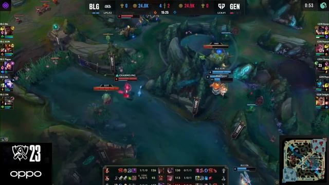 GEN vs BLG - Game 4 | Quarter Finals LoL Worlds 2023 | Gen.G vs Bilibili Gaming - G4 full смотреть онлайн