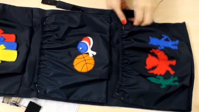 Мастер-класс. ЧАСТЬ 3. Органайзер на шкаф в детский сад. Кармашки для одежды. смотреть онлайн