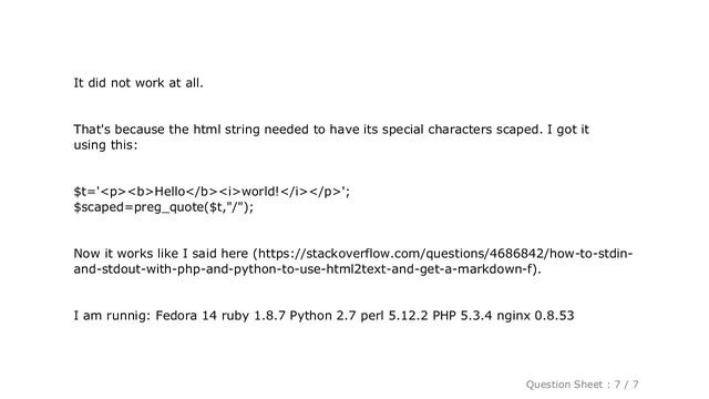 HTML : How to run Ruby/Python scripts from inside PHP passing and receiving parameters? смотреть онлайн