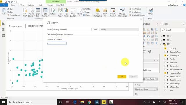 Happiness ,GDP Per Capita, Clusters ,Scatter Chart and Power BI смотреть онлайн