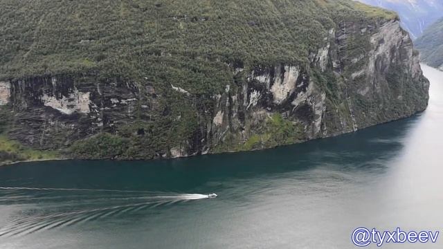 Geiranger fjord view, Norway смотреть онлайн