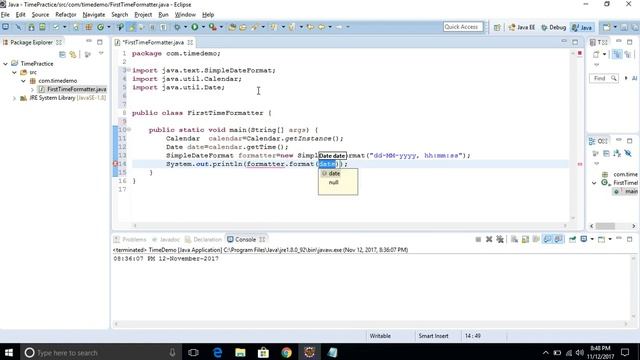 Formatting Date & Time in java смотреть онлайн