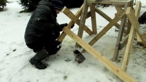 Очень удобный козел для дров