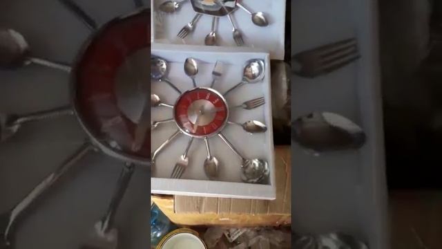 Оригинальные настенные часы на кухню, часы "Вилки ложки" или "Вилки ложки половники" смотреть онлайн