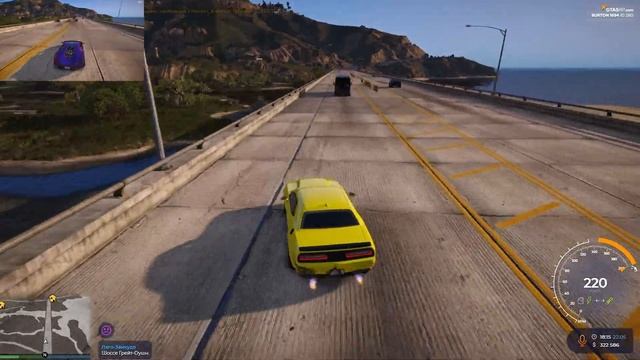 ГОРОДСКИЕ ПОГОНИ НА DODGE CHALLENGER SRT DEMON В ГТА 5 РП BURTON ! смотреть онлайн