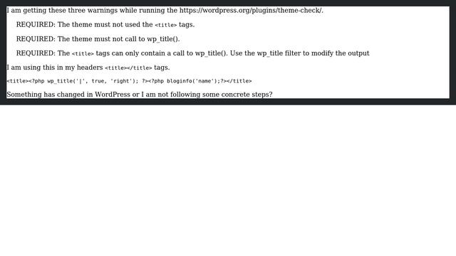 Wordpress: REQUIRED: The theme must not used the ＜title＞ tags. смотреть онлайн