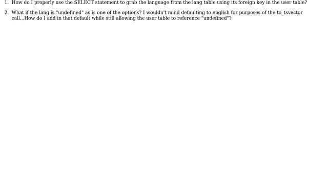 Using SELECT within to_tsvector call in CREATE INDEX смотреть онлайн