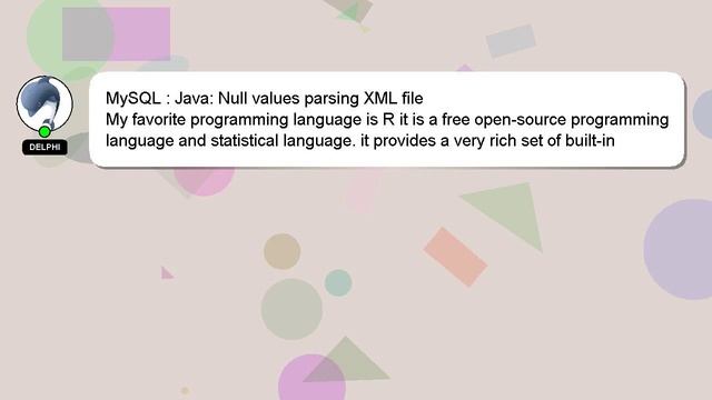 MySQL : Java: Null values parsing XML file смотреть онлайн