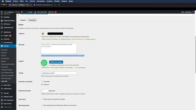 WHATSAPP en WORDPRESS: ? Agregar Botón Flotante con el MEJOR PLUGIN para Wordpress смотреть онлайн