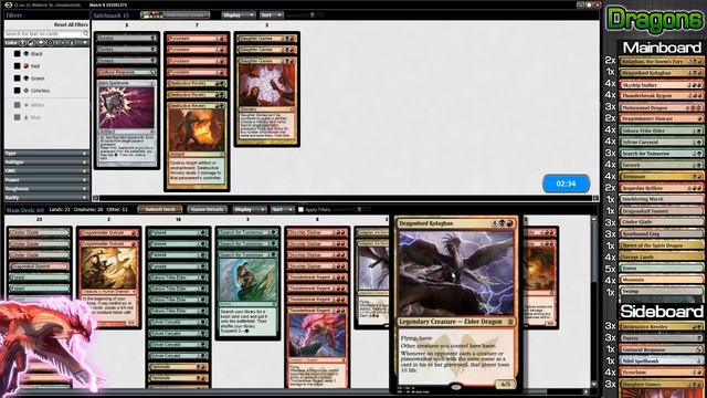 Dragons -vs- Gideon Tribal - MTGO Gameplay #1 смотреть онлайн