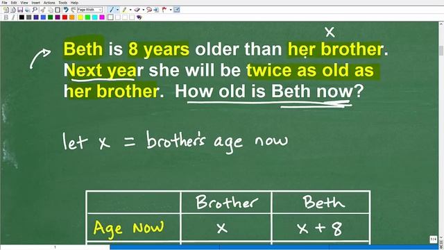 Algebra AGE WORD PROBLEM – Let’s solve it step-by-step... смотреть онлайн