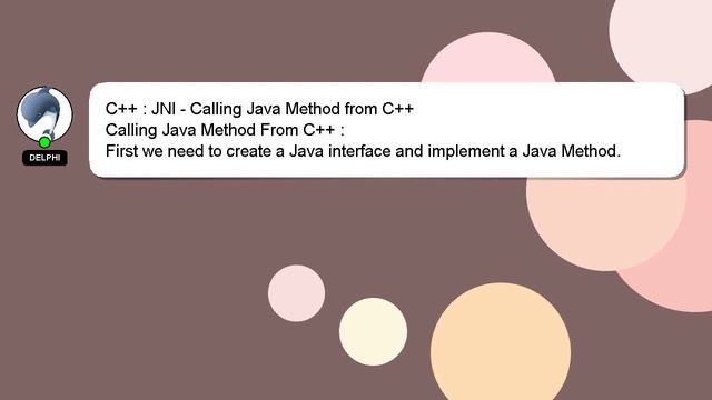 C++ : JNI - Calling Java Method from C++ смотреть онлайн