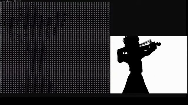 Bad Apple on python Command Prompt смотреть онлайн