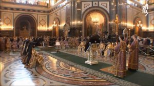 Чин Омовения Ног, совершенный Патриархом Кириллом.