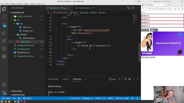 Utilisation de Tailwind CSS смотреть онлайн