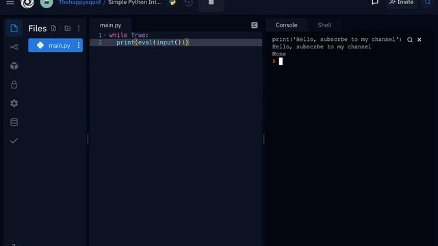 Write a Python Interpreter in Two Lines of Code смотреть онлайн