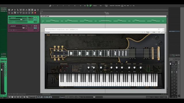 Оживляем Guitar Pro Metal трек (Из Ample Sound и палок) Часть 1 из 3 смотреть онлайн