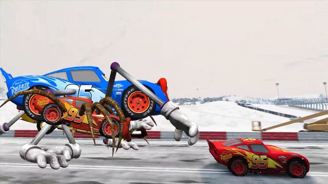 Epic Escape From The Lightning McQueen Demons Eater & Cyberpunk Car Eater McQueen VS McQueen смотреть онлайн
