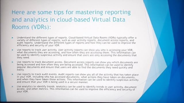 Mastering Reporting and Analytics in Cloud-Based Virtual Data Rooms (VDRs) смотреть онлайн