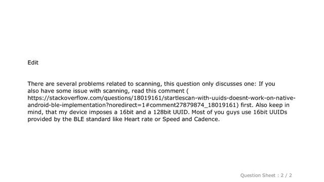 Android : startLeScan with 128 bit UUIDs doesn't work on native Android BLE implementation смотреть онлайн