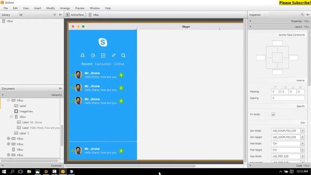 Designing Skype App UI Using JavaFx смотреть онлайн