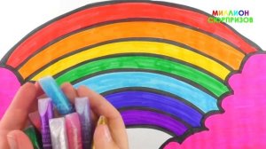Радуга для детей | Учим цвета с красками | Учим названия цветов Радуги |Как рисовать Радугу краскам