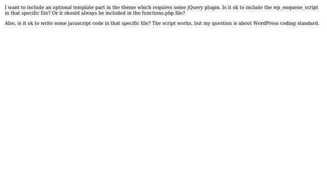 Wordpress: wp_enqueue_script outside functions.php file? смотреть онлайн
