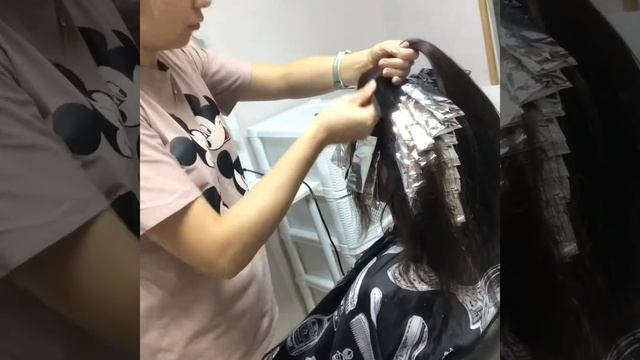 Часть процесса Аиртач на темные волосы . смотреть онлайн