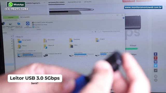 UGREEN USB 3.0 Card Reader Leitor de cartão de memória UGREEN 3.0 Esse é rápido mesmo ? Será? смотреть онлайн