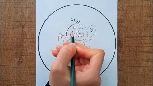 HALLOWEEN PUMPKIN Drawing tutorial | How To Draw Halloween characters смотреть онлайн