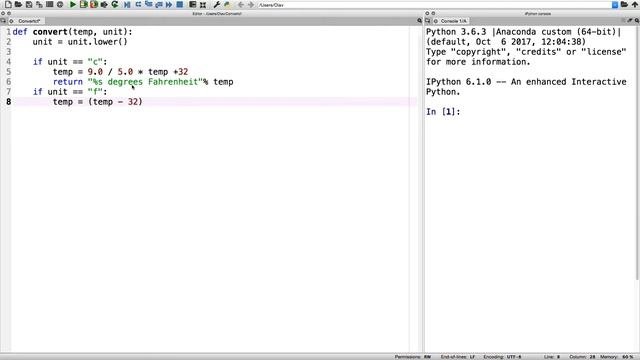 Python Tutorial: Celsius and Fahrenheit Conversion Program (No Imports) смотреть онлайн