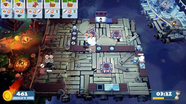 overcooked2 Campfire Cook Off Cracked Story 3-4 1 player Score 905