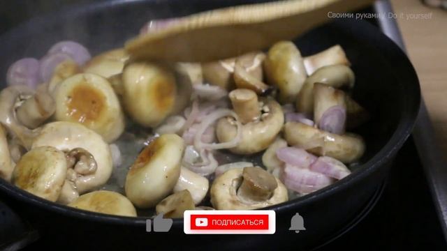 Быстрая закуска из шампиньонов с чесночным соусом/ Шампиньоны с чесноком / Рецепты с грибами смотреть онлайн