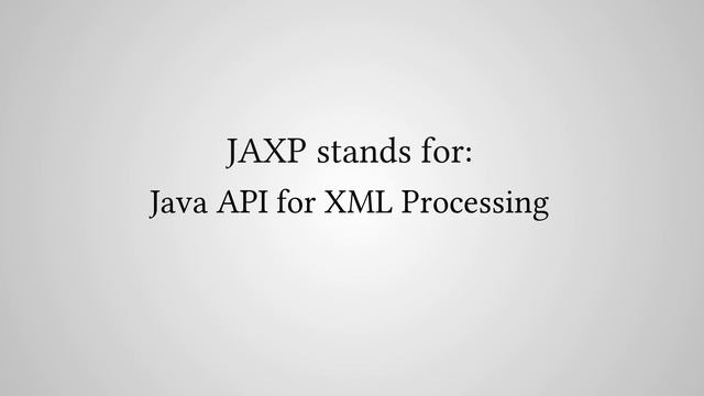 What Does "JAXP" Stand For? смотреть онлайн