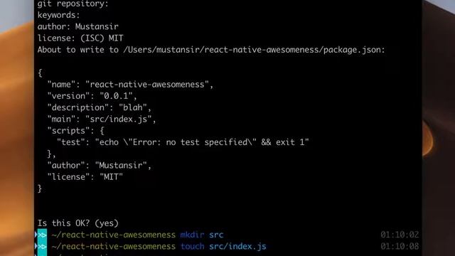 NPM package structure (boilerplate) for a react native library containing native Android code. смотреть онлайн
