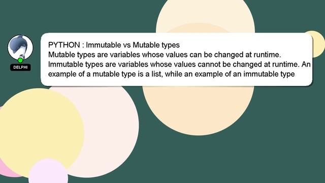 PYTHON : Immutable vs Mutable types смотреть онлайн