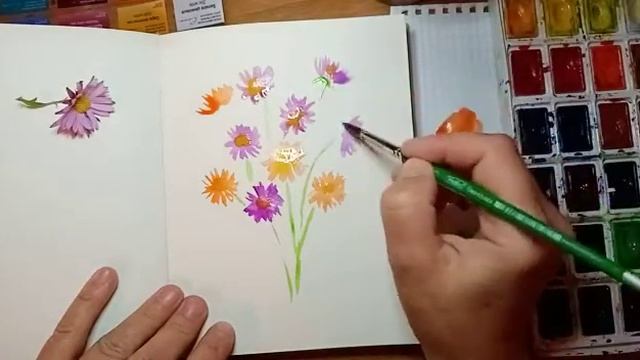 7 класс. Осенний букет акварелью. ??? смотреть онлайн