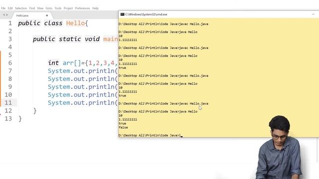 #2.10 Array in Java | Part 2 | Declaration Initialization and Printing | Explanation-Coding| Printl смотреть онлайн